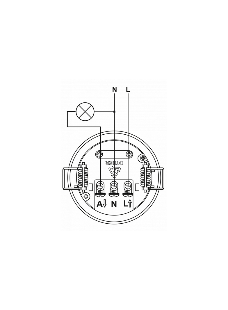 CZUJNIK RUCHU CR-5, MAX. 1200W, AC220-240V, 50/60HZ, KĄT DZIAŁANIA 360*, ZASIĘG 6M ± 2,2-4M, IP20, N