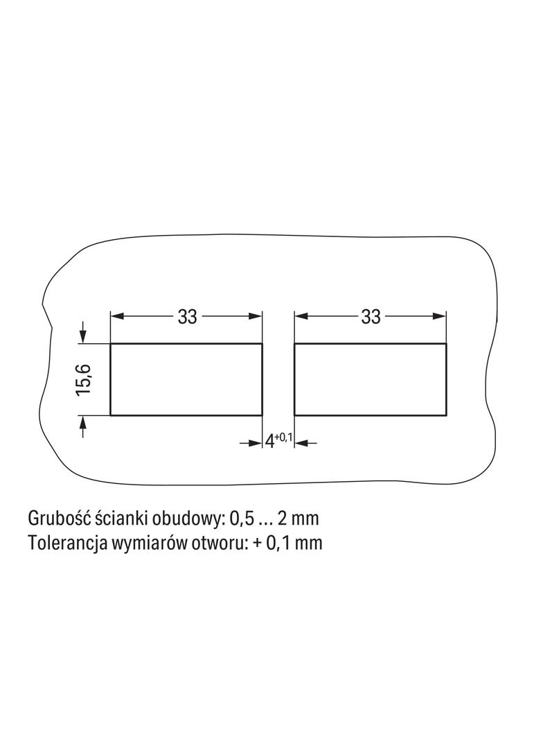 obudowa odciążająca przewody 6-torowa czarna