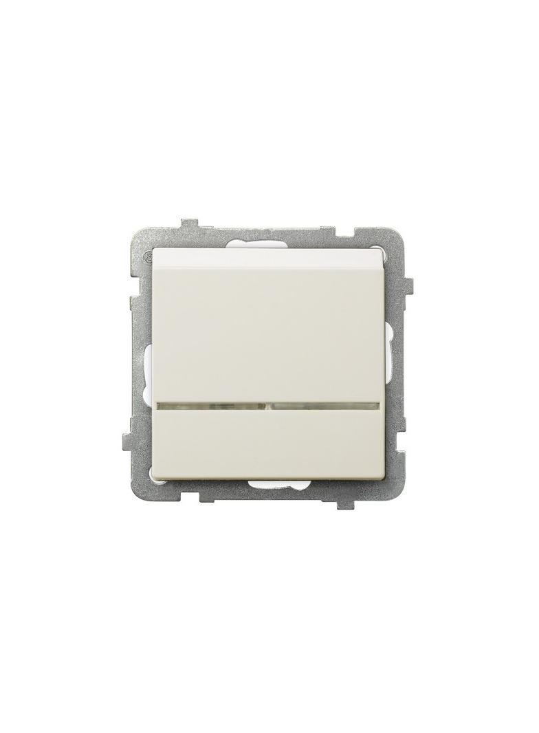 SONATA Łącznik hotelowy z podświetleniem pomarańczowym - kolor ecru