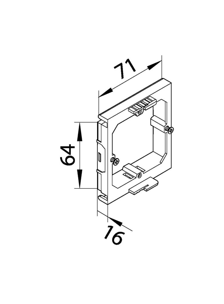 tehalit.WA Puszka instalacyjna montaż kraw do gniazd teleinf/antracyten PA bezhal G2870 HAGER