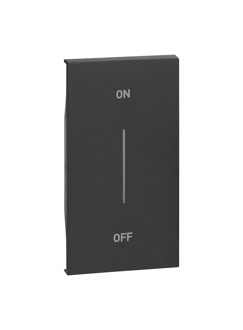 LIVING NOW 'MY HOME' - KLAWISZ Z SYMBOLEM  ON/OFF  - 2 MODUŁY - CZERŃ, Bticino