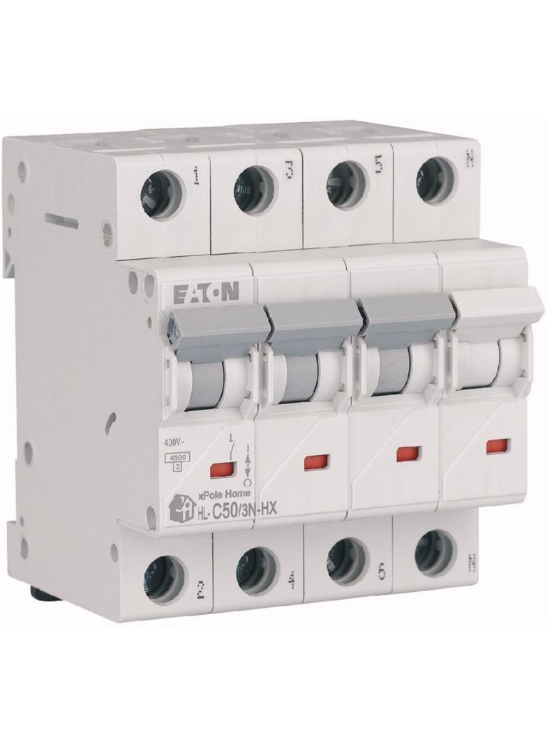 HN-C50/3N Wyłącznik nadprądowy 6kA C50A 3P+N 194916 EATON