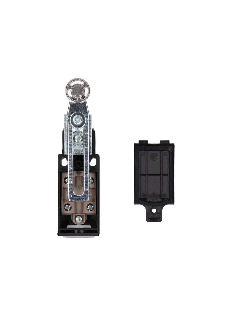 ŁĄCZNIK KRAŃCOWY (TWORZYWO) DŹWIGNIA Z ROLKĄ