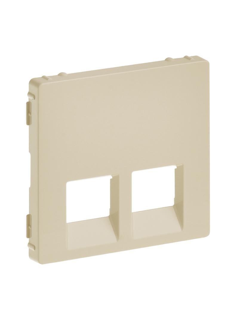 VALENA LIFE PLAKIETKA GNIAZDA 2 x RJ 45 KREMOWA, Legrand