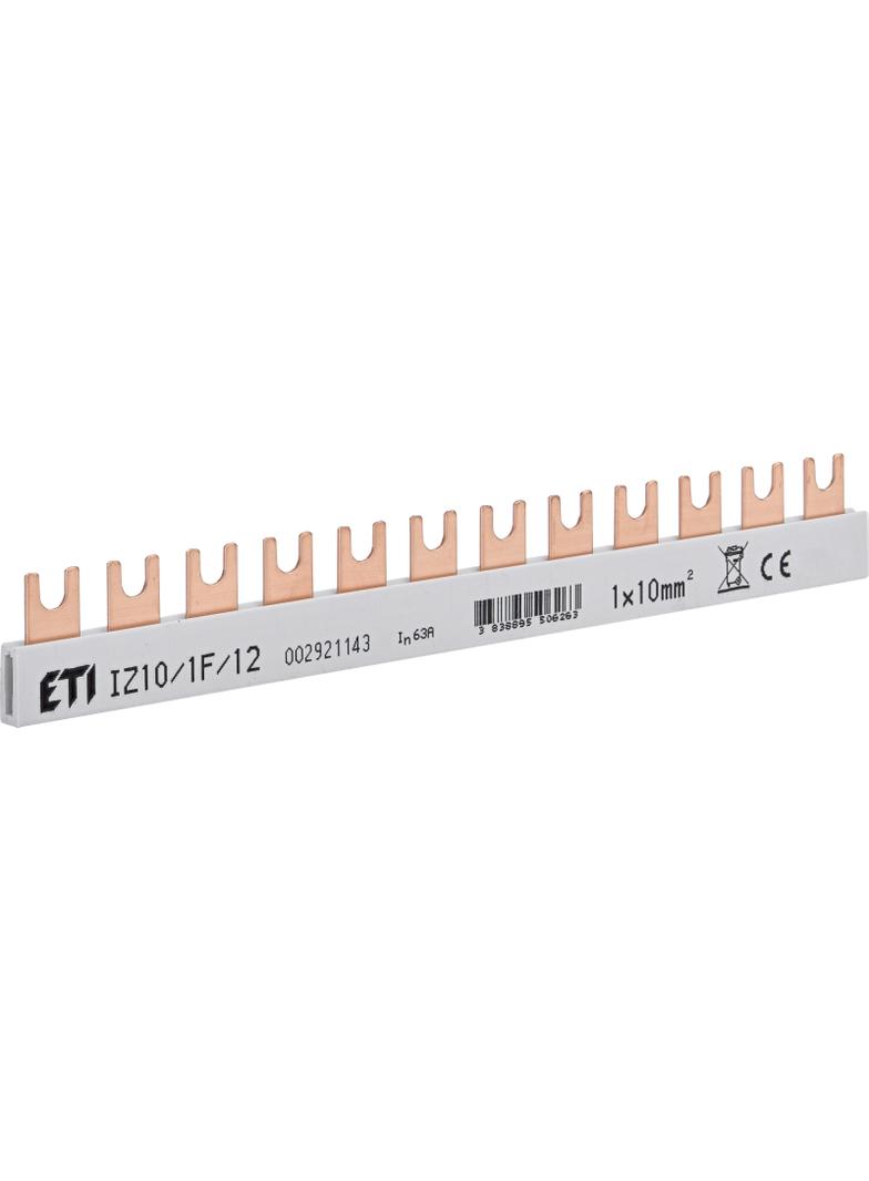 Szyna łączeniowa widełkowa 1P 63A 10mm2 (12 mod.) IZ10/1F/12 002921143 ETI