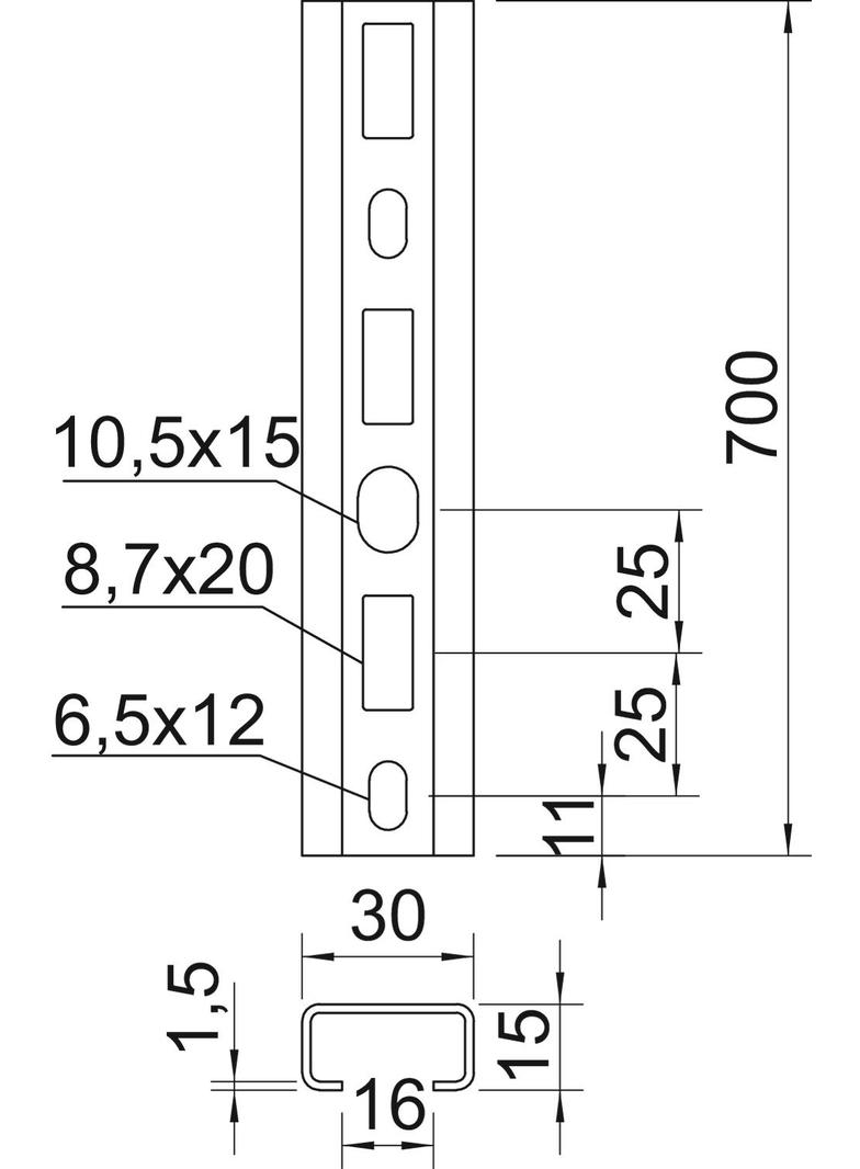 C30, SZYNY PROFILOWE PERFOR.700 OC.O.