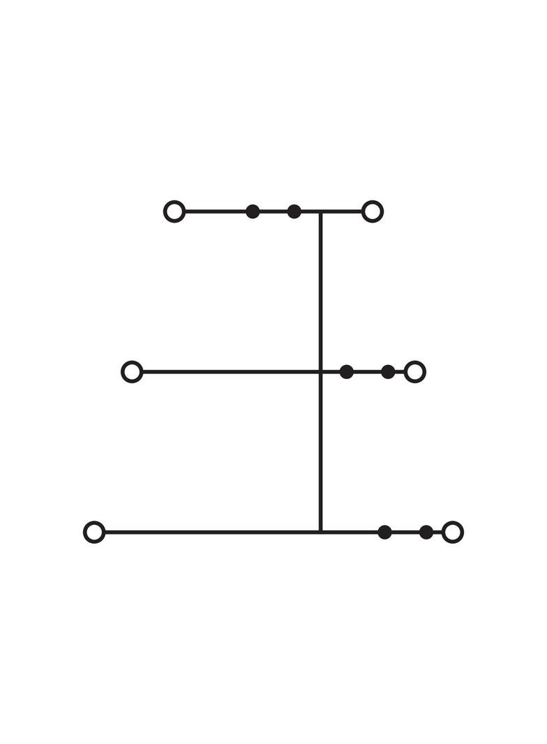 złączka trzypiętrowa L/L/L 6-przew. 2,5 mm2 szara