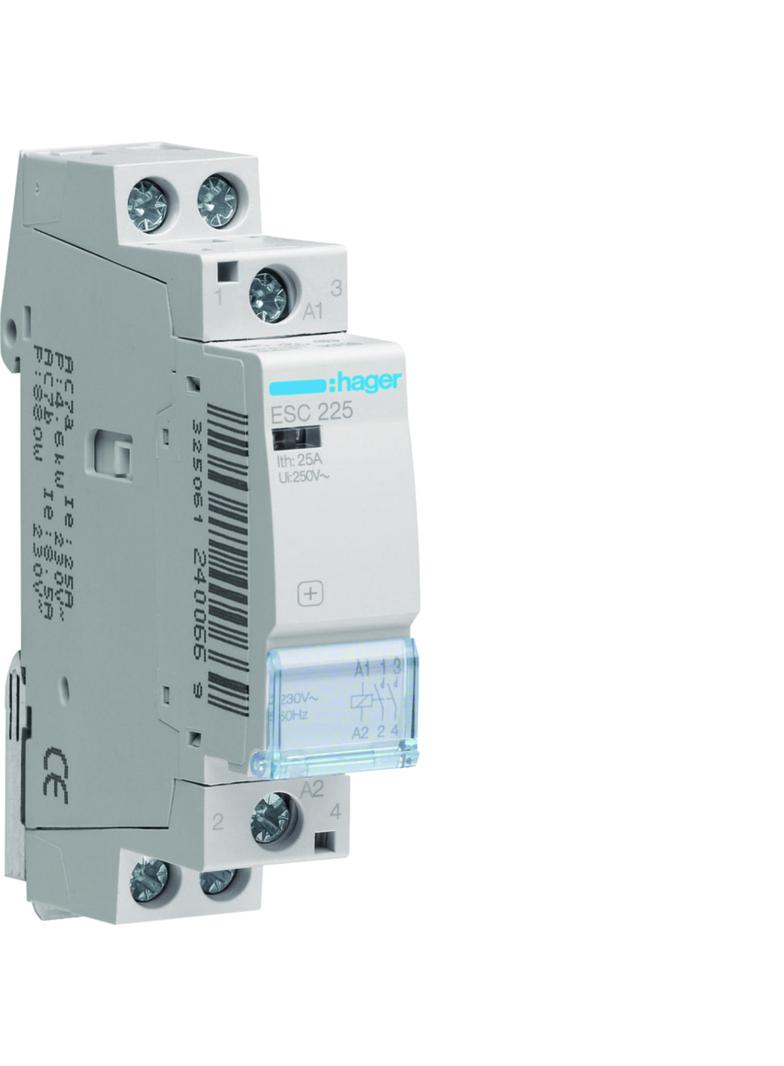 Stycznik modułowy 230V AC 2Z 25A AC-7A B ESC225 HAGER