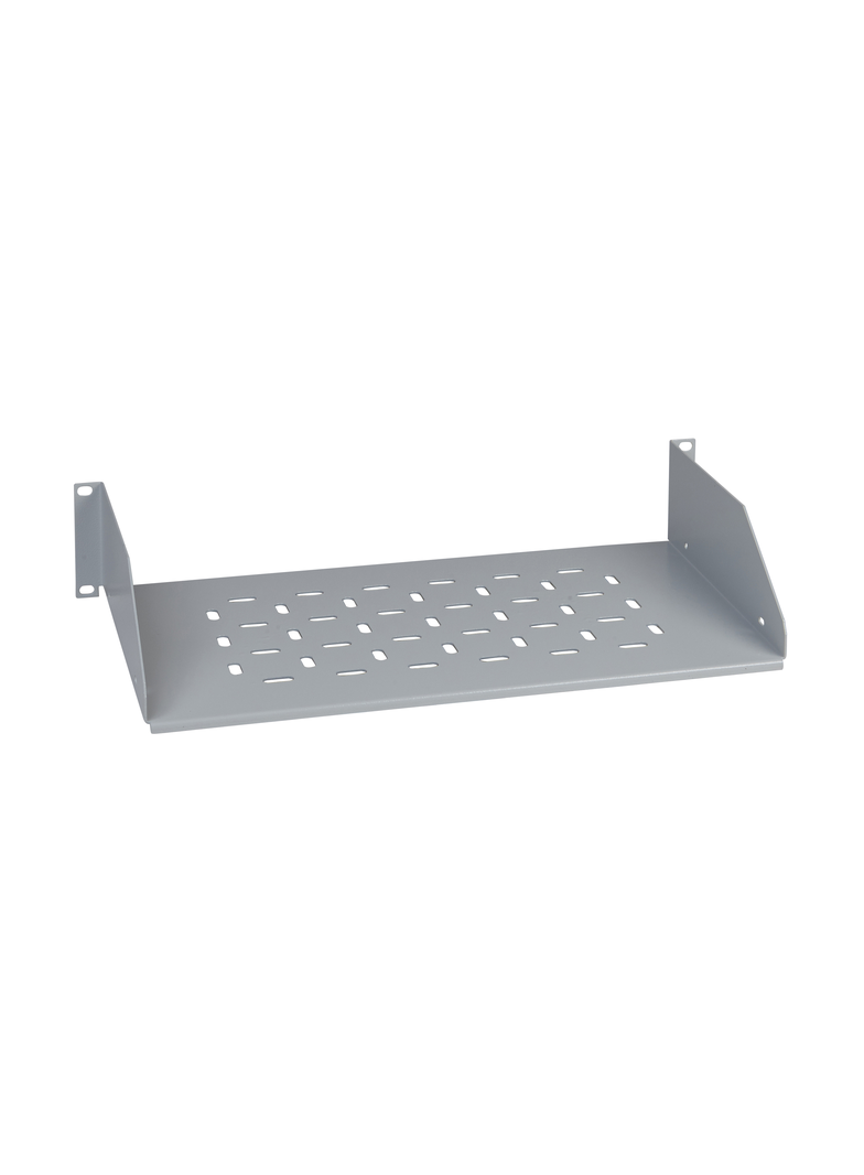 Półka stała 19/ z podwyższeniem 5mm 2U głębokość 380 stalowa RAL7035 20kg NSYBF2U40P Schneider