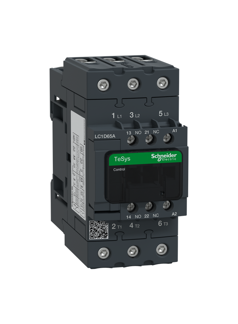 Stycznik mocy TeSys Deca 65A [AC-3] cewka 24VAC 50Hz styk pom 1NO 1NC zaciski EVERLINK LC1D65AB5 SCH