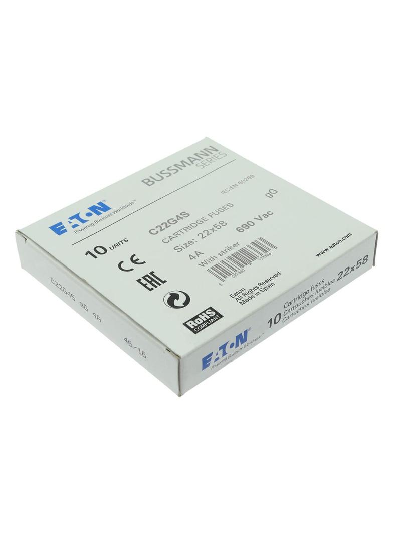 C22G4S Wkładka cylindryczna z wybijakiem 22x58 4A GG 690V AC C22G4S EATON