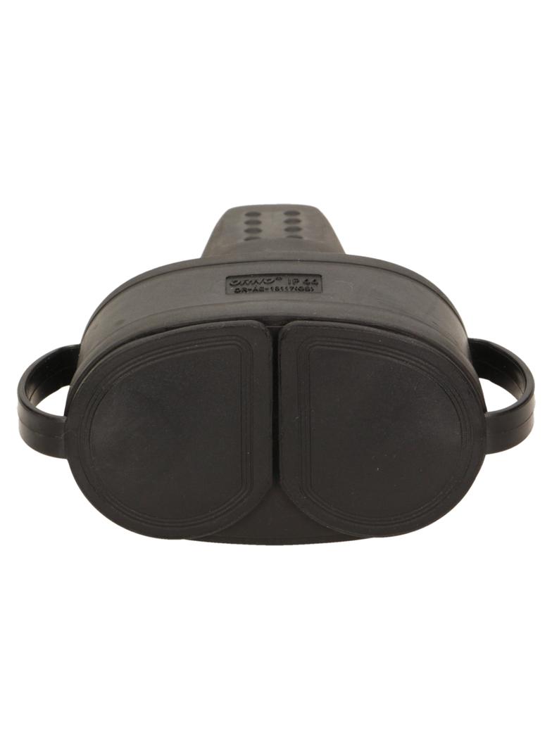 Bryzgoszczelne podwójne gniazdo gumowe IP44 wersja Schuko 16A 230V OR-AE-13117(GS) ORNO