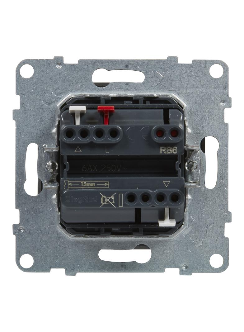 Suno Łącznik Rolet - 6 Ax - 250V - 3 Pozycyjny: Góra Dół Stop - Bezpośrednie Sterowanie Roletami Aluminium 721339 LEGRAND