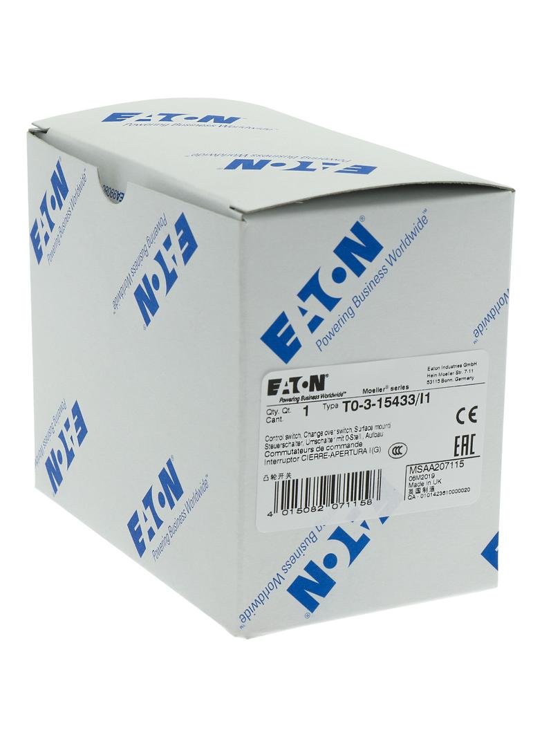 T0-3-15433/I1 Łącznik krzywkowy 20A 6.5kW 207115 EATON