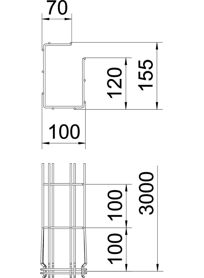 G-GRM 150 100 G, Korytko siatkowe G-GRM