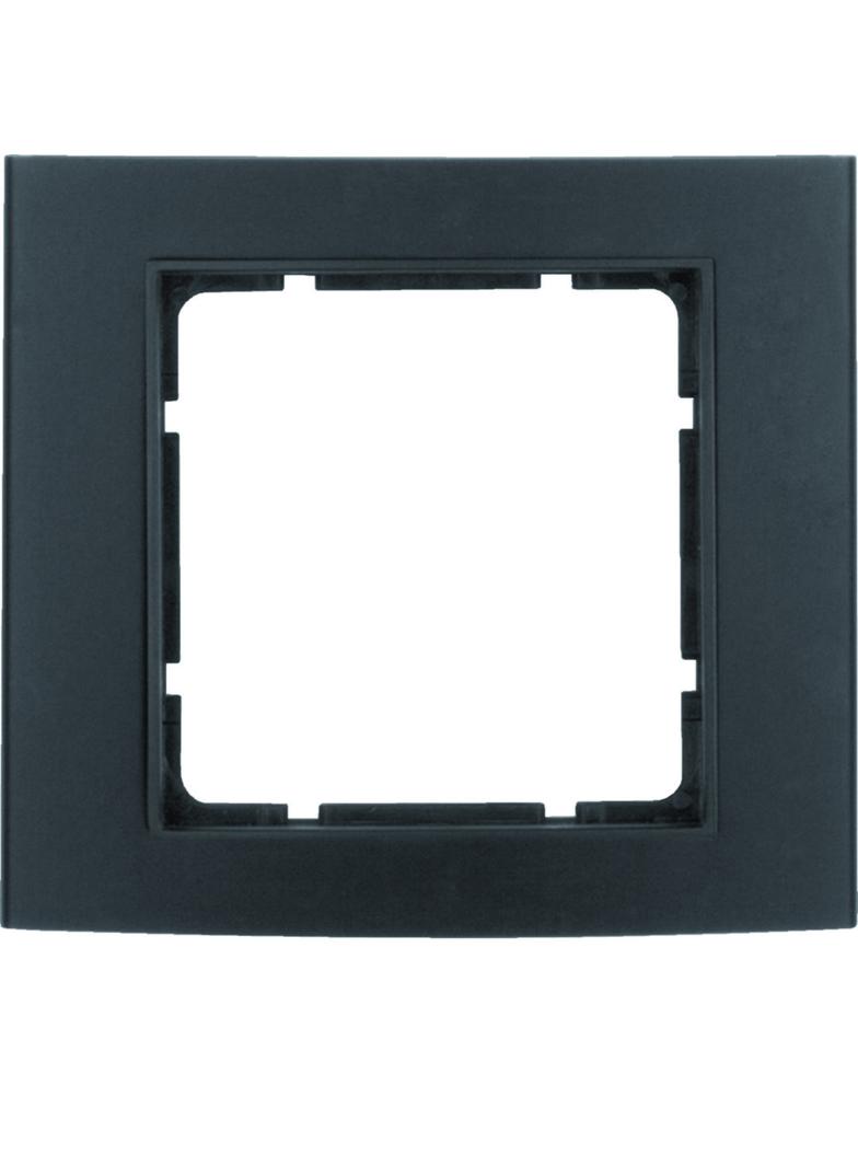 BERKER B.3 Ramka pojedyncza aluminium czarna/antracyt 10113005 HAGER