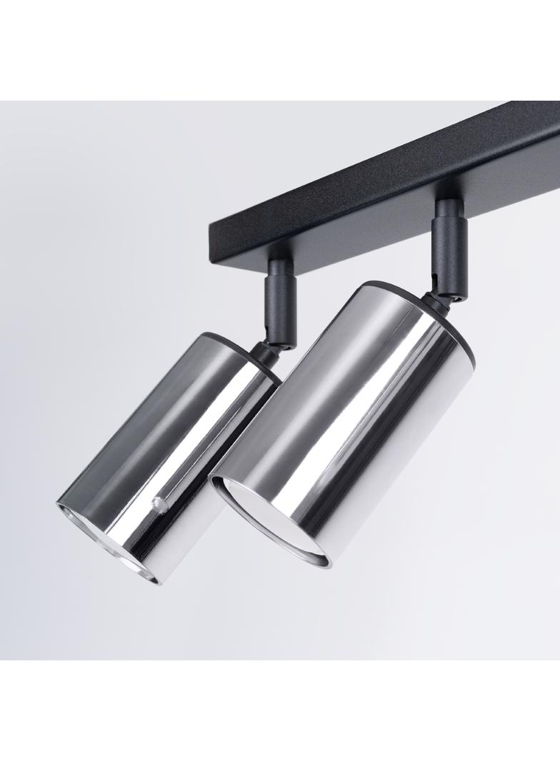 Plafon WINX 6L czarny/chrom