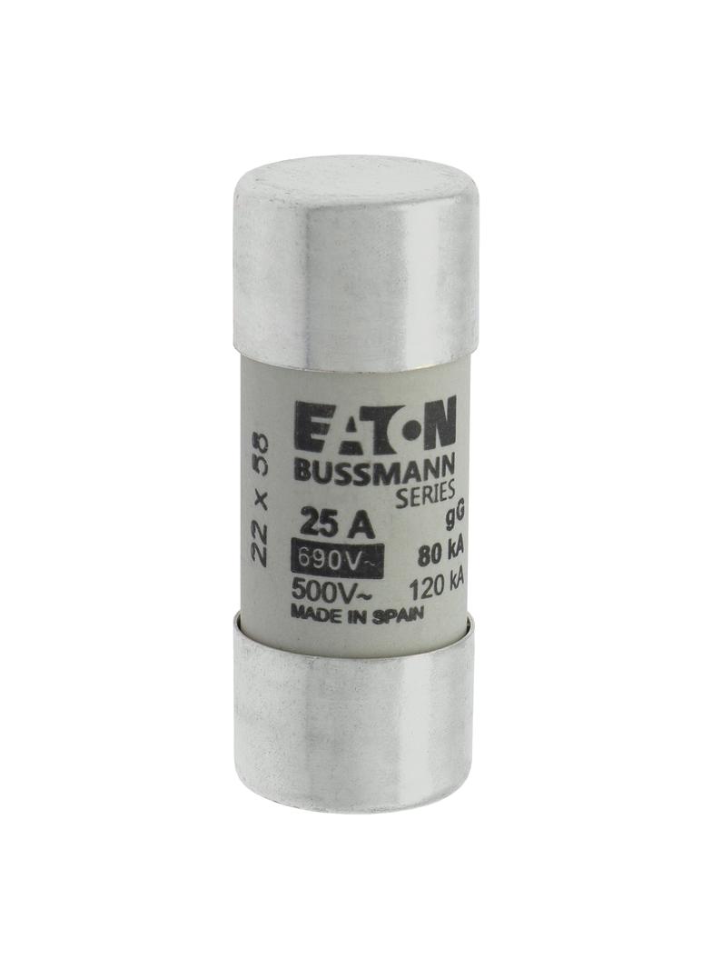 CYLINDRICAL FUSE 22 x 58 25A GG 690V AC Wkładka cylindryczna 22 x 58mm 25A GG 690V AC C22G25 EATON