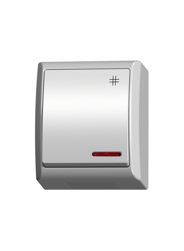 FALA Łącznik krzyżowy z podświetleniem pomarańczowym - kolor biały