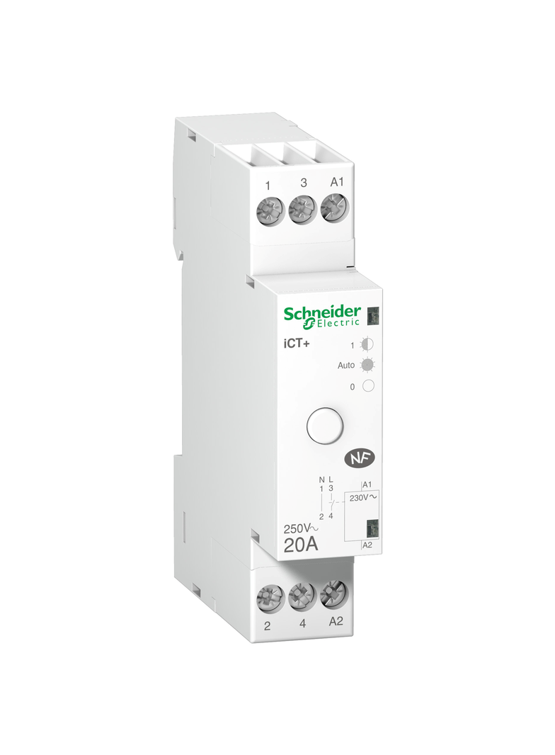 Stycznik modułowy Acti9 iCT50r+20-10-230 20A 1NO 50Hz 230 VAC