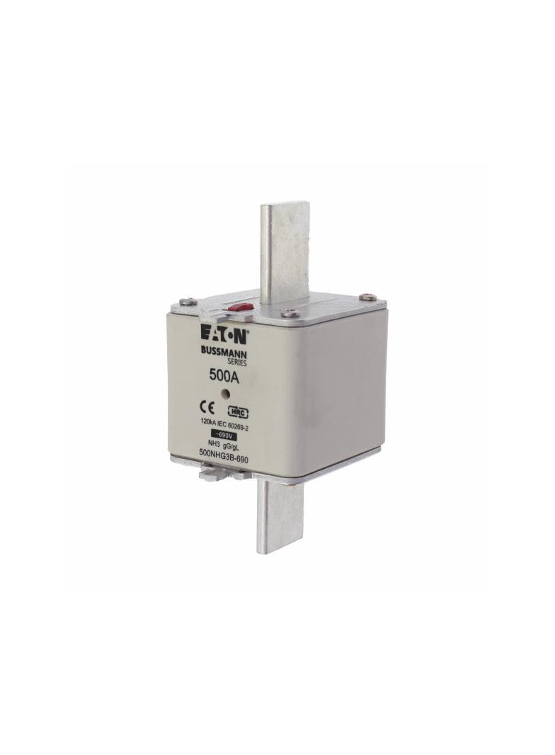 NH FUSE 500A 690V gG SIZE 3 Wkładka NH3 500A 690V GL/GG podwójny wskaźnik 500NHG3B-690 EATON