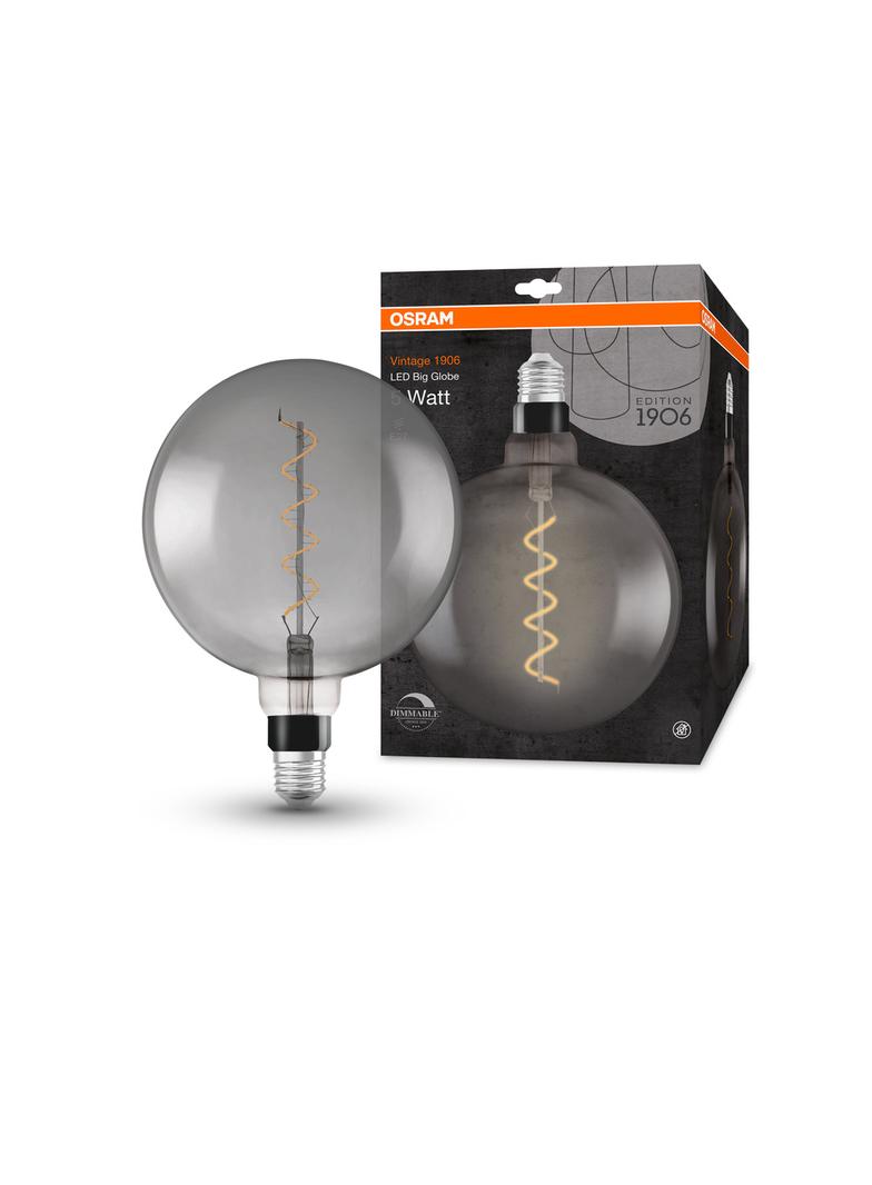 Lampa LED Vintage 1906 dim CL GLOBE200 Filament szkło przezroczyste SMOKE 12 dim 5W 818 E27