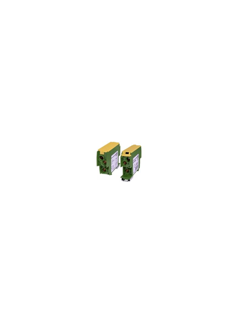 EDBJ-4x25-4x25PE Blok rozdzielczy 100A (4x2,5-25mm2-4x2,5-25mm2) żółto-zielony