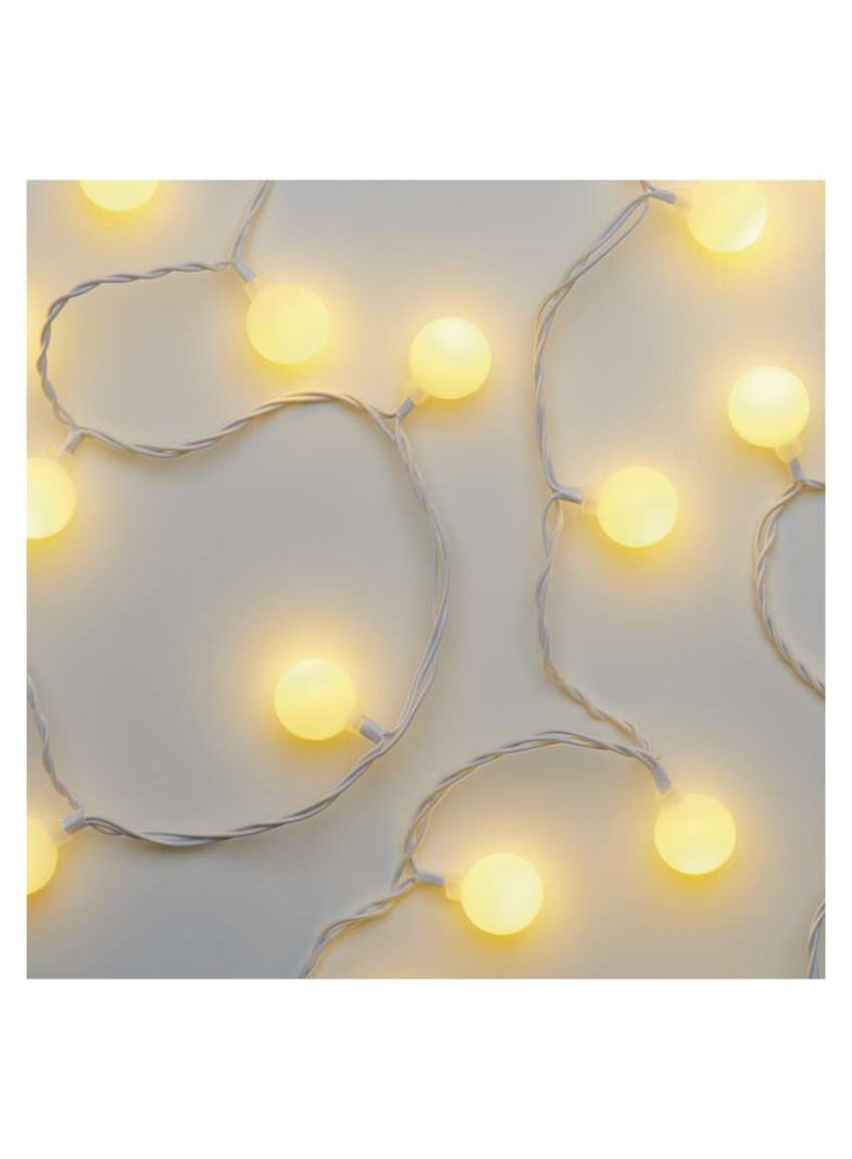 Lampki choinkowe kulki duże 40 LED 4m ciepła biel timer IP44 biały przewód D5AW01 EMOS