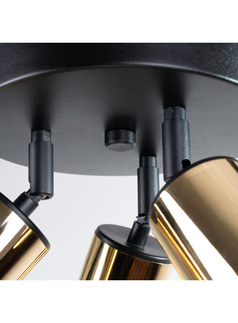 Plafon WINX 3P czarny/złoty