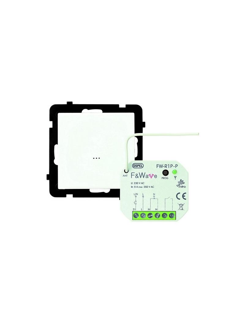 Zestaw łącznika bezprzewodowego do sterowania oświetleniem, do systemu F&F - kolor biały