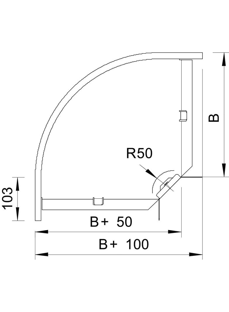 DFB 90/100, POKRYWA ŁUKU 90 100MM FT