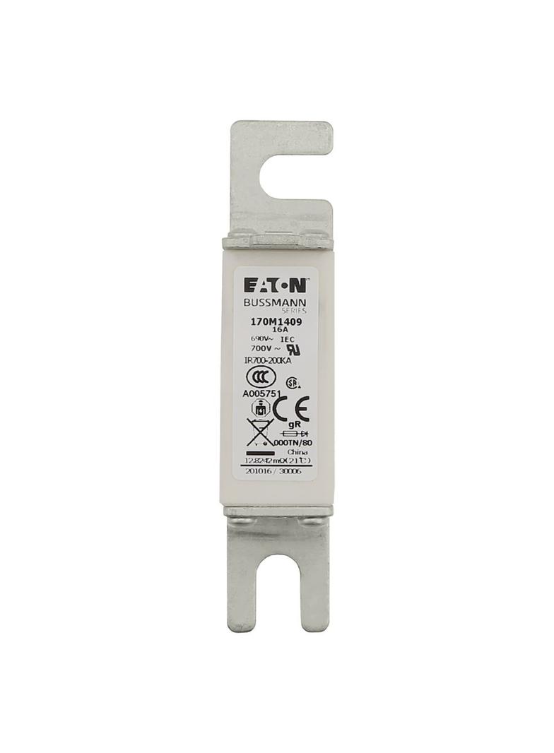 16A 690V gR 000TN/80 TYPE T IND. FUSE Wkładka szybka 16A AC 690V DIN 000 21x40x100 mm gR, 170M1409 E