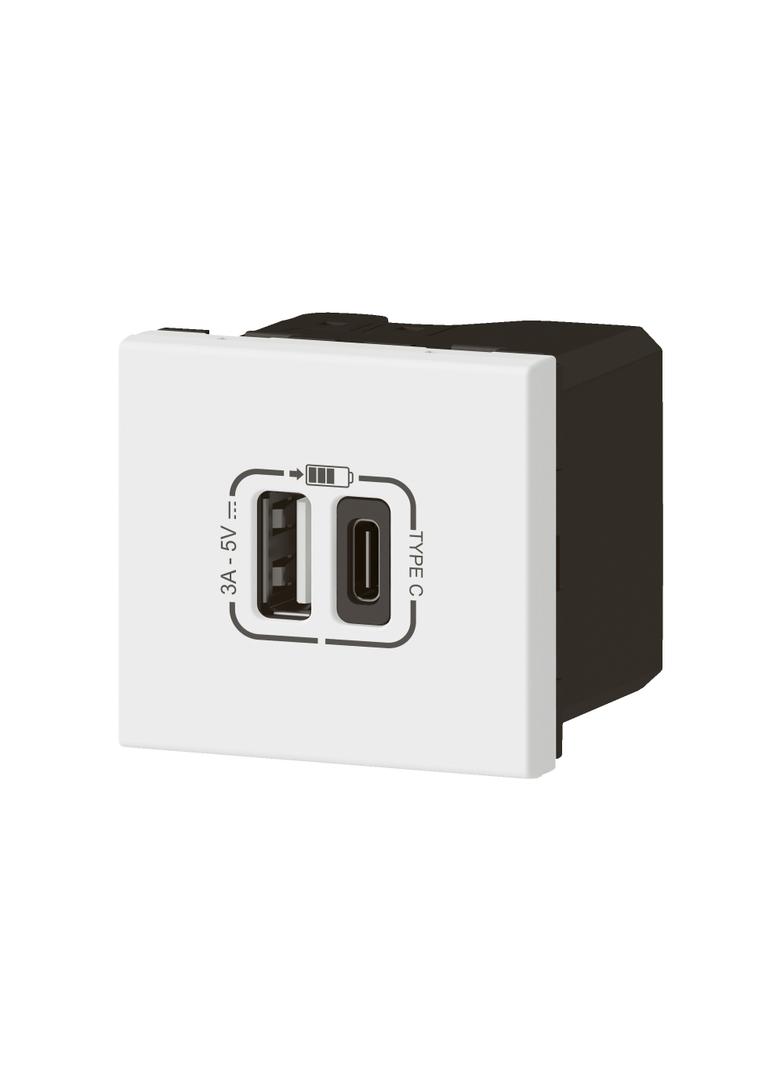 MOSAIC - Gniazdo USB typ A + typ C z szybkozłączem, Legrand
