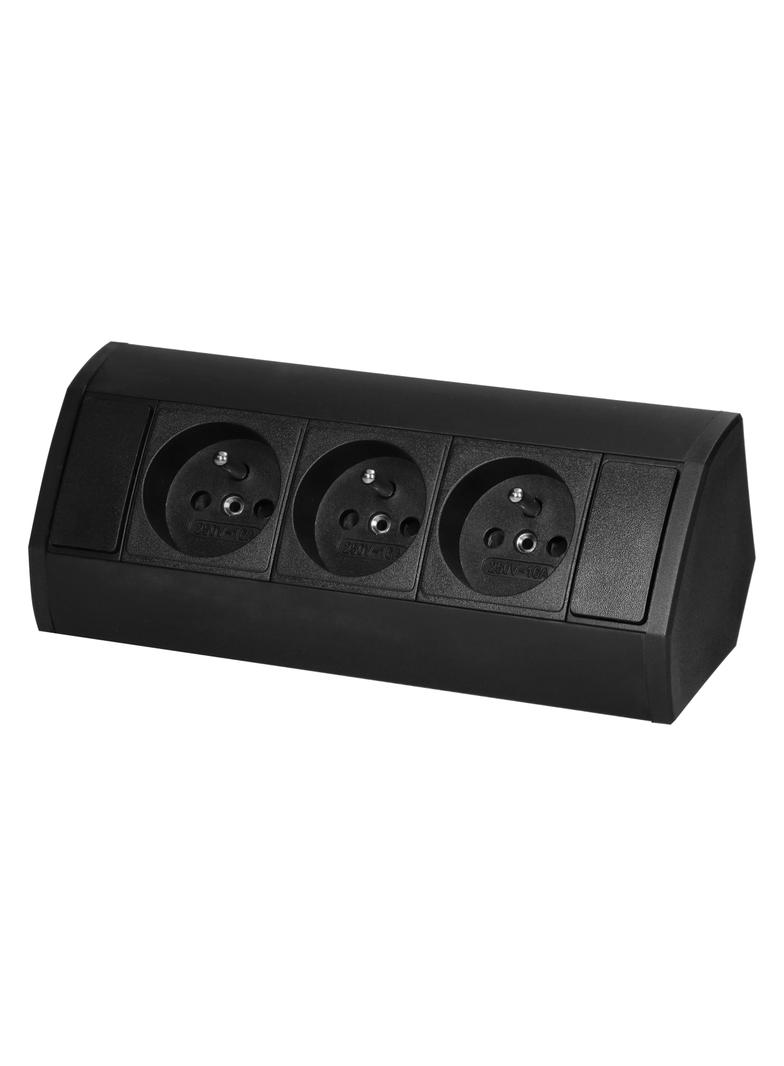 Gniazdo meblowe narożne 3x2P+Z czarne kuchnia OR-GM-9001/B ORNO