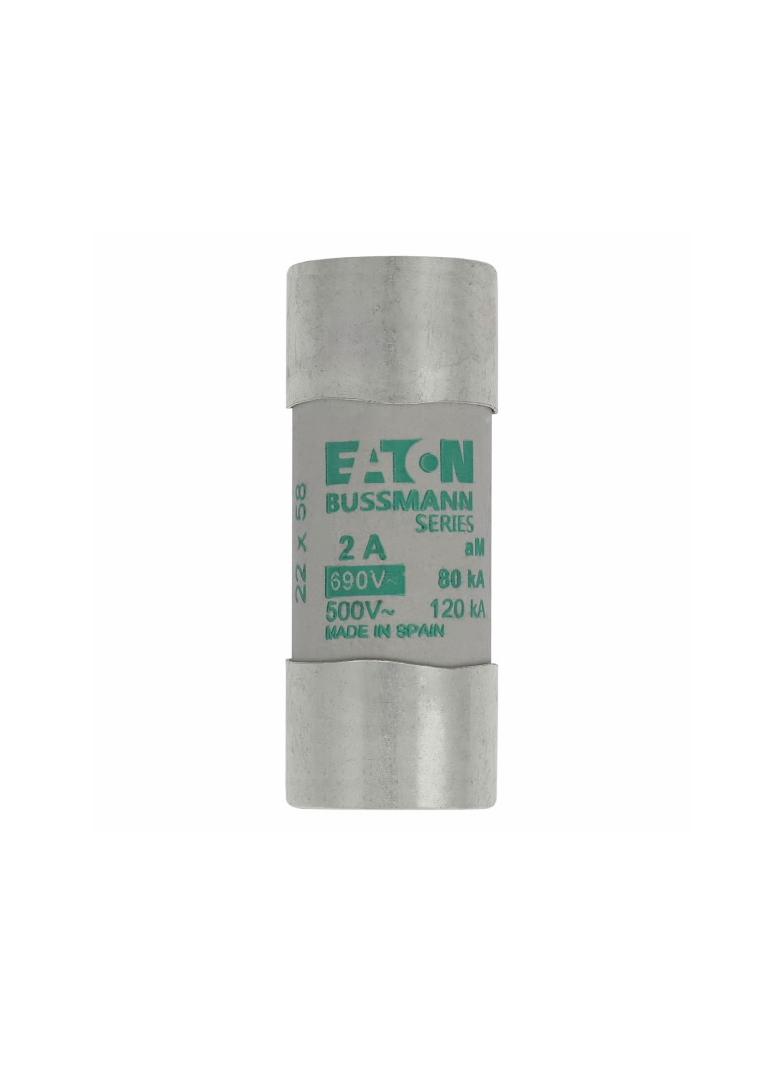 CYLINDRICAL FUSE 22 x 58 2A AM 690V AC Wkładka cylindryczna 22 x 58mm 2A AM 690V AC C22M2 EATON