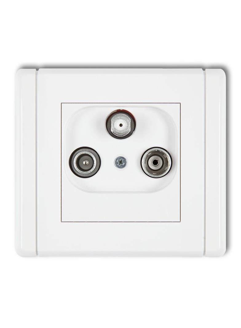 FLEXI Gniazdo abonenckie RTV-SAT końcowe multimedialne (Internet) biały