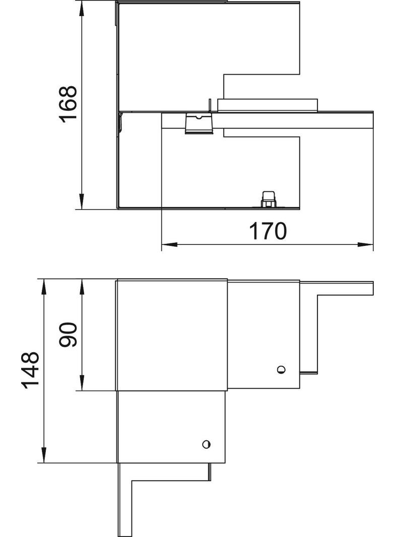 GS-SI90170RW, NAROŻE WEWN. 90X170 CZ.B.