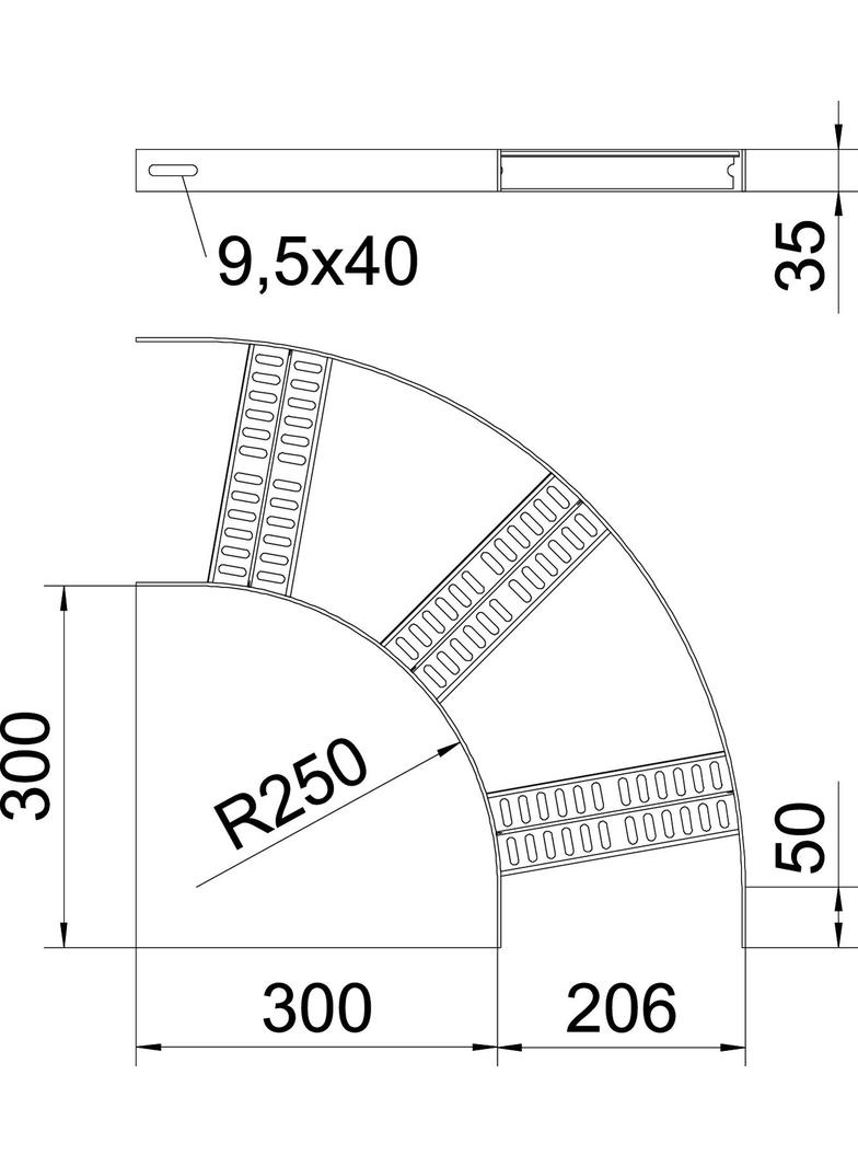 SLZB L 90 200 SG Łuk 90°
