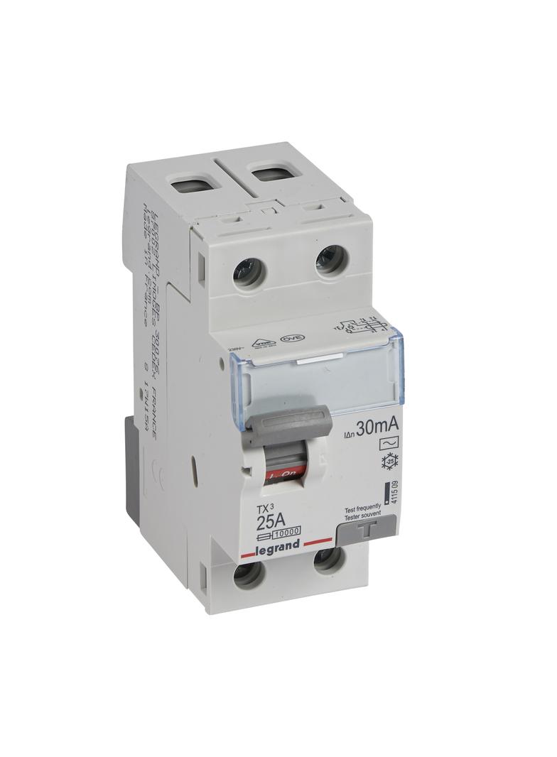 WYŁĄCZNIK RÓŻNICOWOPRĄDOWY P 302 2P 25A 30MA TYP AC SERII TX3, Legrand