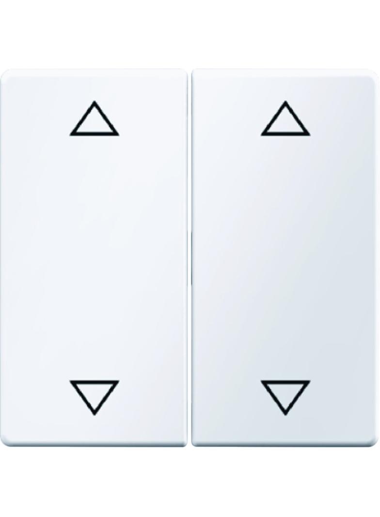 BERKER Q.x Klawisze z nadrukowany symbol strzałki do łącznika 2-klawiszowego biały aksamit 16446089