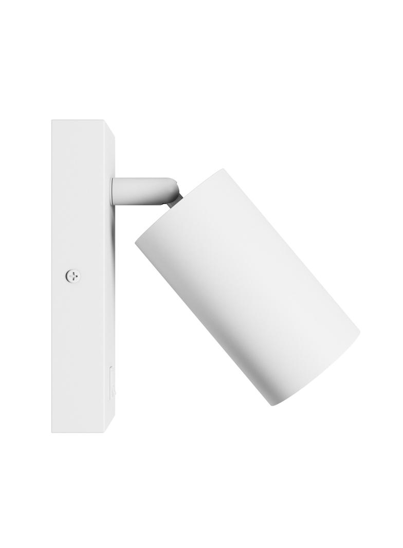 SQUALLA VARIOSA SWITCH GU10 KINKIET 230V IP20 55x100MM BIAŁY OKRĄGŁA