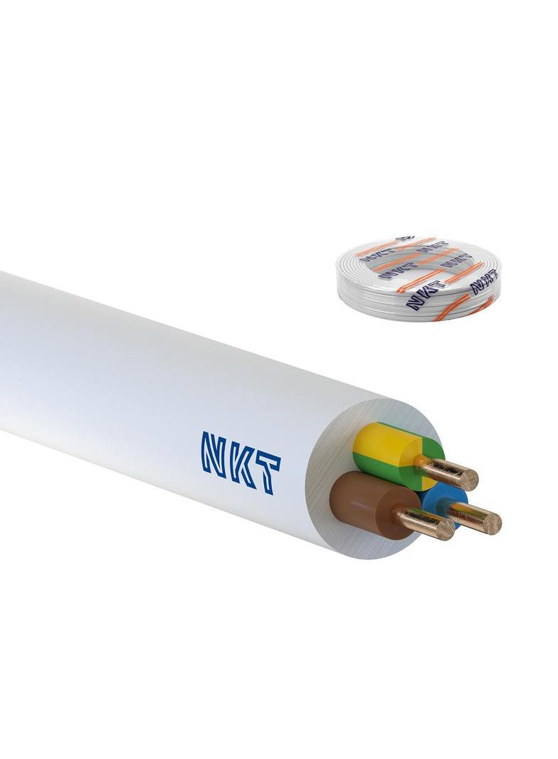 Przewód instalacyjny YDY żo 3x2,5mm2 biały 450/750V /100m/ NKT