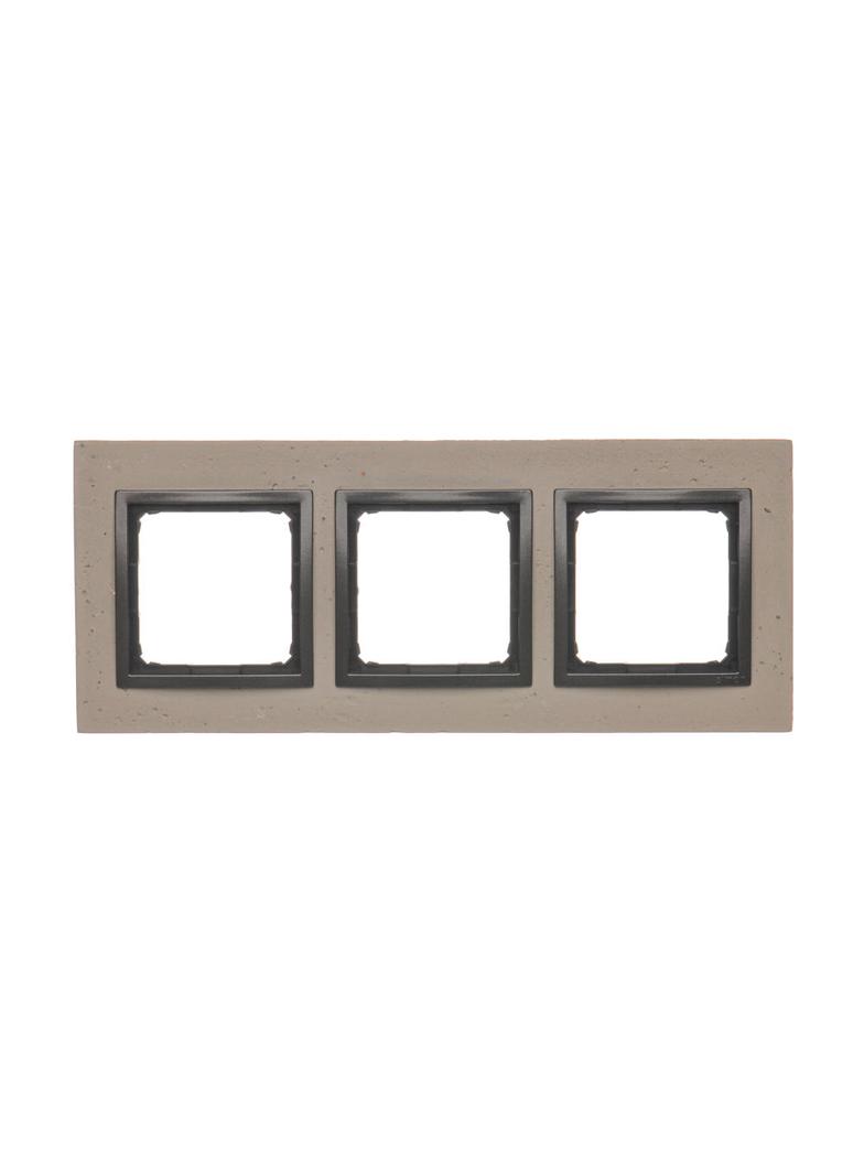 Simon 54 Nature Ramka 3-krotna Nature-Beton FUNDA MENTE IP20/IP44* (*IP44-należy zastosować zestaw uszczelek DUN3) DRN3/93 KONTAKT