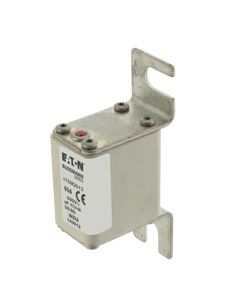 80A 690V IEC gR 00/80 SQ. BODY IND. FUSE Wkładka szybka 80A AC 690V DIN 00 30x51x100 mm g 170M2613 E
