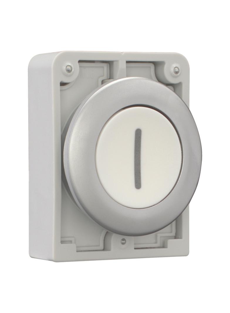 M30C-FDR-W-X1 Przycisk 30mm płaski biały bez samopowrotu I 182938 EATON