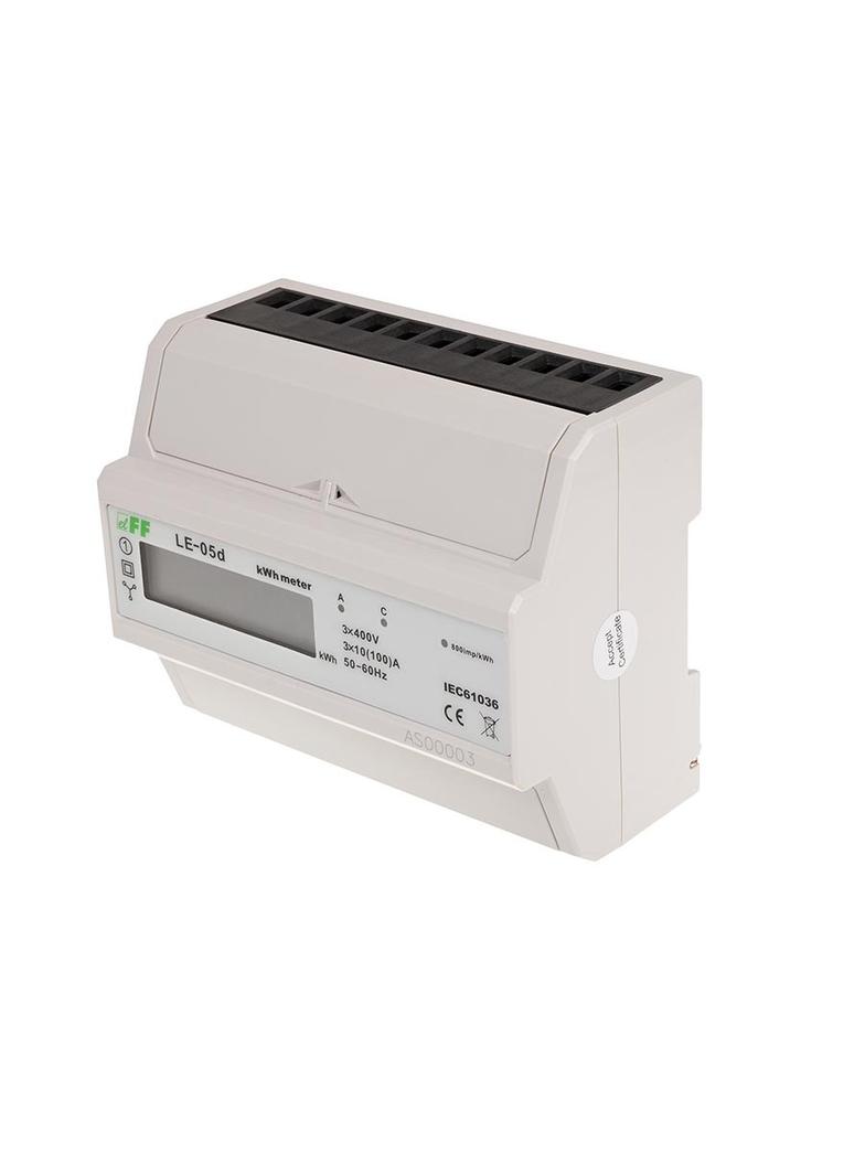 Licznik energii elektrycznej - trójfazowy pomiar w ukł. Arona LCD kl.1 3x230,400V 3x10(100A) LE-05D F&F