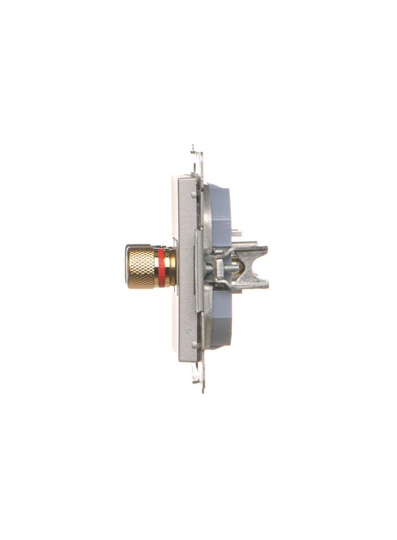 Simon 55 Gniazdo głośnikowe pojedyncze Przekrój przewodów dla wyjścia do 6 mm2 Aluminium mat TGL.01/143 KONTAKT