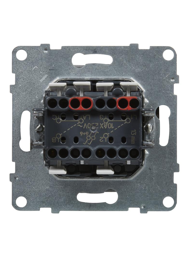 SUNO - Łącznik schodowy podwójny - 10 AX - 250 V~ - zaciski automatyczne, Biały, Legrand