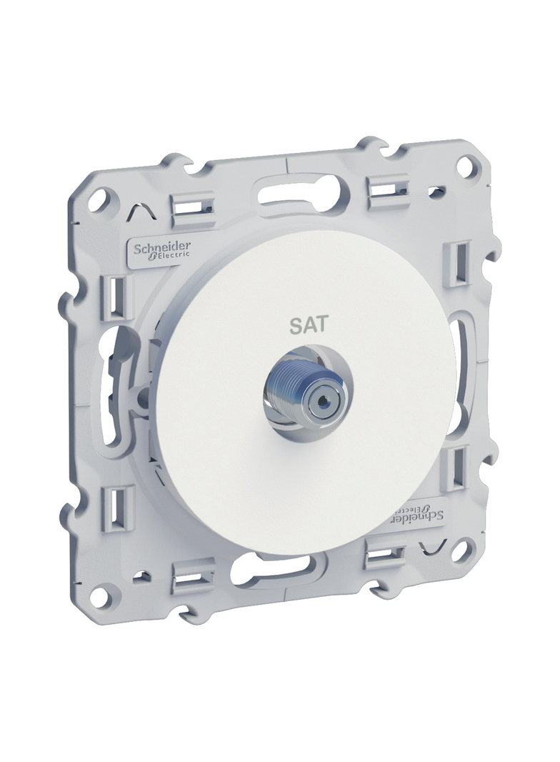 Odace, gniazdo SAT, DIY, biały