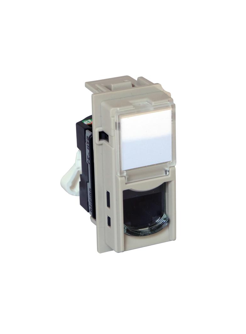 LIVING NOW - GNIAZDO RJ45 - UTP - KAT.5E - 1 MODUŁ - PIASKOWY BEŻ, Bticino